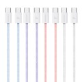 USAMS US-SJ656 U86 PD60W USB-C/Type-C to USB-C/Type-C Rainbow Braided Fast Charging Data Cable, Leng