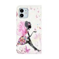 For iPhone 11 Oil Embossed 3D Drawing Leather Phone Case(Flower Fairy)
