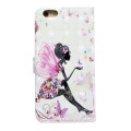 For iPhone 7 / 8 / SE 2022 Oil Embossed 3D Drawing Leather Phone Case(Flower Fairy)