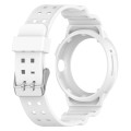 For Google Pixel Watch 2 Integrated Fully Enclosed Silicone Watch Band(White)