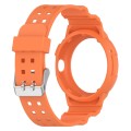 For Google Pixel Watch 2 Integrated Fully Enclosed Silicone Watch Band(Orange)