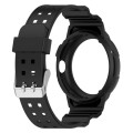 For Google Pixel Watch 2 Integrated Fully Enclosed Silicone Watch Band(Black)