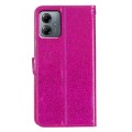 For Motorola Moto G14 Glitter Powder Flip Leather Phone Case(Rose Red)