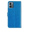 For Motorola Moto G14 Glitter Powder Flip Leather Phone Case(Blue)