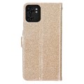 For Motorola Edge 40 Glitter Powder Flip Leather Phone Case(Gold)