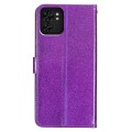 For Motorola Edge 40 Glitter Powder Flip Leather Phone Case(Purple)