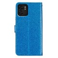 For Motorola Edge 40 Glitter Powder Flip Leather Phone Case(Blue)
