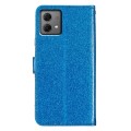 For Motorola Moto G84 5G Glitter Powder Flip Leather Phone Case(Blue)