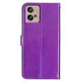 For Motorola Moto G32 Glitter Powder Flip Leather Phone Case(Purple)