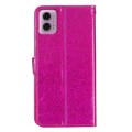 For Motorola Moto G23 Glitter Powder Flip Leather Phone Case(Rose Red)