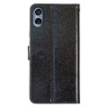 For Sony Xperia 5 V Glitter Powder Flip Leather Phone Case(Black)