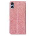 For Sony Xperia 5 V Glitter Powder Flip Leather Phone Case(Rose Gold)