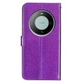 For Huawei Mate 60 Glitter Powder Flip Leather Phone Case(Purple)