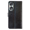 For Honor 90 Glitter Powder Flip Leather Phone Case(Black)