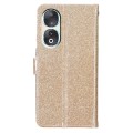 For Honor 90 Glitter Powder Flip Leather Phone Case(Gold)