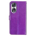 For Honor 90 Glitter Powder Flip Leather Phone Case(Purple)