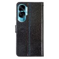 For Honor 90 Lite Glitter Powder Flip Leather Phone Case(Black)
