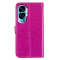 For Honor 90 Lite Glitter Powder Flip Leather Phone Case(Rose Red)