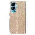 For Honor 90 Lite Glitter Powder Flip Leather Phone Case(Gold)