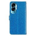 For Honor 90 Lite Glitter Powder Flip Leather Phone Case(Blue)