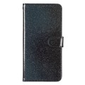 For Honor X6a Glitter Powder Flip Leather Phone Case(Black)