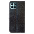 For Honor X6a Glitter Powder Flip Leather Phone Case(Black)