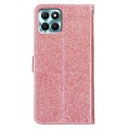 For Honor X6a Glitter Powder Flip Leather Phone Case(Rose Gold)