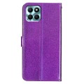 For Honor X6a Glitter Powder Flip Leather Phone Case(Purple)