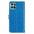 For Honor X6a Glitter Powder Flip Leather Phone Case(Blue)