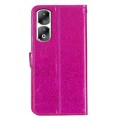 For Honor 90 Pro Glitter Powder Flip Leather Phone Case(Rose Red)