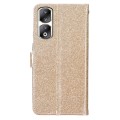 For Honor 90 Pro Glitter Powder Flip Leather Phone Case(Gold)