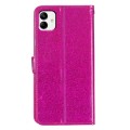 For Samsung Galaxy A05 Glitter Powder Flip Leather Phone Case(Rose Red)