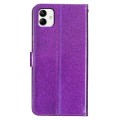 For Samsung Galaxy A05 Glitter Powder Flip Leather Phone Case(Purple)