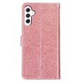For Samsung Galaxy A35 Glitter Powder Flip Leather Phone Case(Rose Gold)