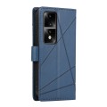 For Honor 80 GT PU Genuine Leather Texture Embossed Line Phone Case(Blue)