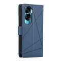 For Honor 90 Lite PU Genuine Leather Texture Embossed Line Phone Case(Blue)