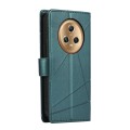 For Honor Magic5 PU Genuine Leather Texture Embossed Line Phone Case(Green)
