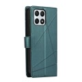 For Honor X30i PU Genuine Leather Texture Embossed Line Phone Case(Green)