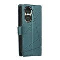 For Honor X40i PU Genuine Leather Texture Embossed Line Phone Case(Green)