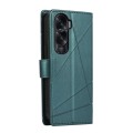 For Honor X50i PU Genuine Leather Texture Embossed Line Phone Case(Green)