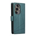 For Huawei nova 11 PU Genuine Leather Texture Embossed Line Phone Case(Green)