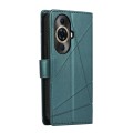 For Huawei nova 11 Pro PU Genuine Leather Texture Embossed Line Phone Case(Green)