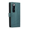 For Xiaomi Mi 10s PU Genuine Leather Texture Embossed Line Phone Case(Green)
