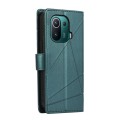 For Xiaomi Mi 11 Pro PU Genuine Leather Texture Embossed Line Phone Case(Green)