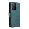 For Xiaomi Mi 11T PU Genuine Leather Texture Embossed Line Phone Case(Green)
