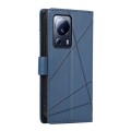 For Xiaomi 13 Lite PU Genuine Leather Texture Embossed Line Phone Case(Blue)