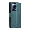 For Xiaomi 13 Lite PU Genuine Leather Texture Embossed Line Phone Case(Green)