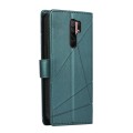 For Xiaomi Redmi 9 PU Genuine Leather Texture Embossed Line Phone Case(Green)