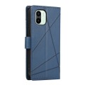 For Xiaomi Redmi A1 PU Genuine Leather Texture Embossed Line Phone Case(Blue)