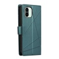 For Xiaomi Redmi A1 PU Genuine Leather Texture Embossed Line Phone Case(Green)